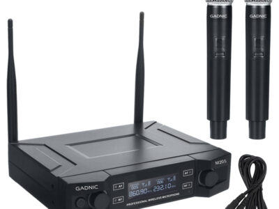 2 Micrófonos Inalámbricos de Mano XLR/PLUG