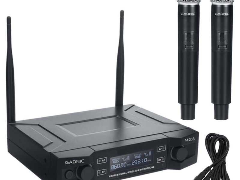 2 Micrófonos Inalámbricos de Mano XLR/PLUG