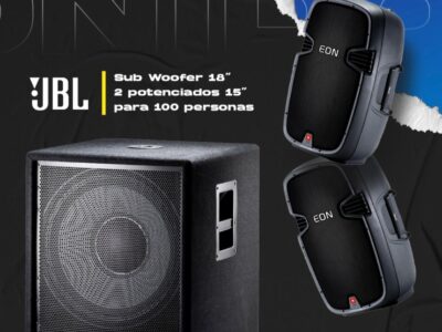 Set de Sonido 1 Sub + 2 Bafles Activos 15